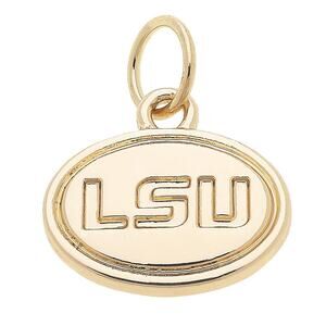LSU Tigers Shiny Gold Logo Charm Game Day Layering